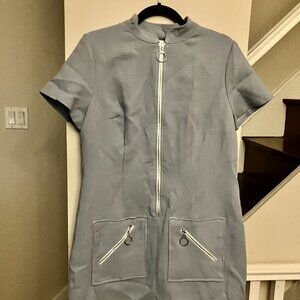 Marmelade Light Blue Zip Front Dress